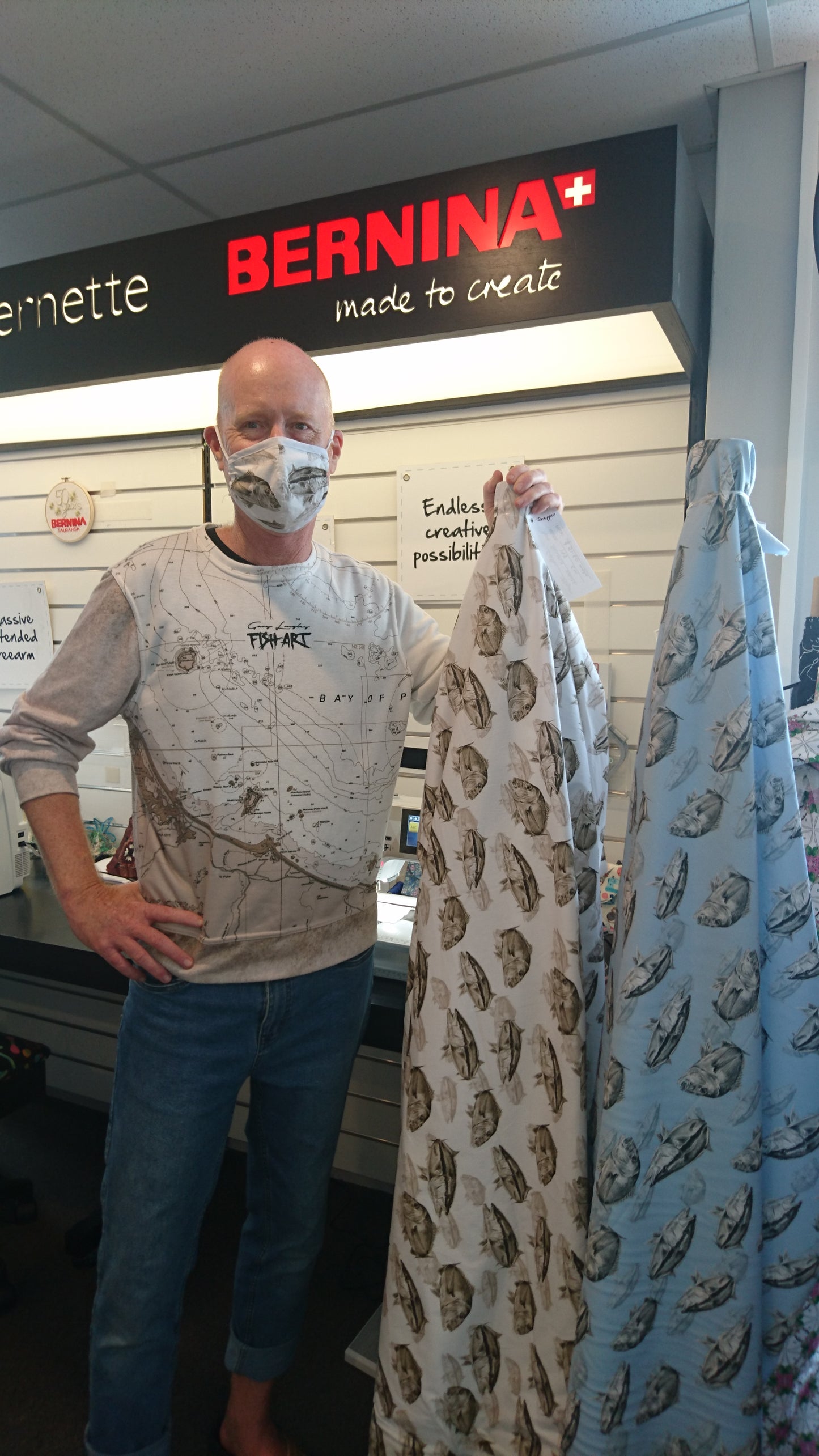 Snapper & Kingfish Fabric - per metre